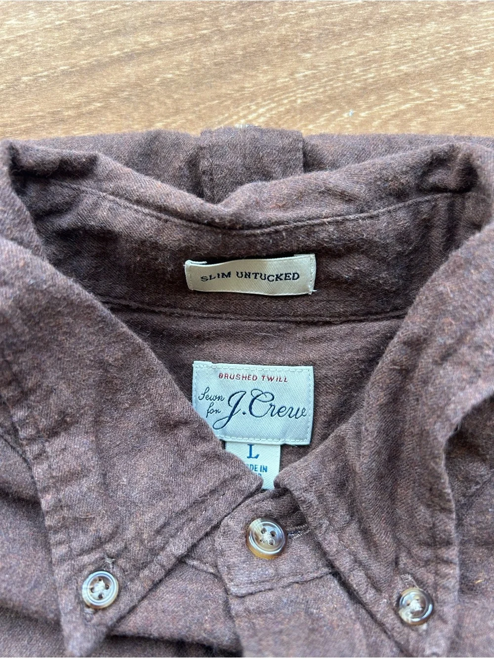 J. Crew Slim Untucked Brushed Twill Button Up Shirt